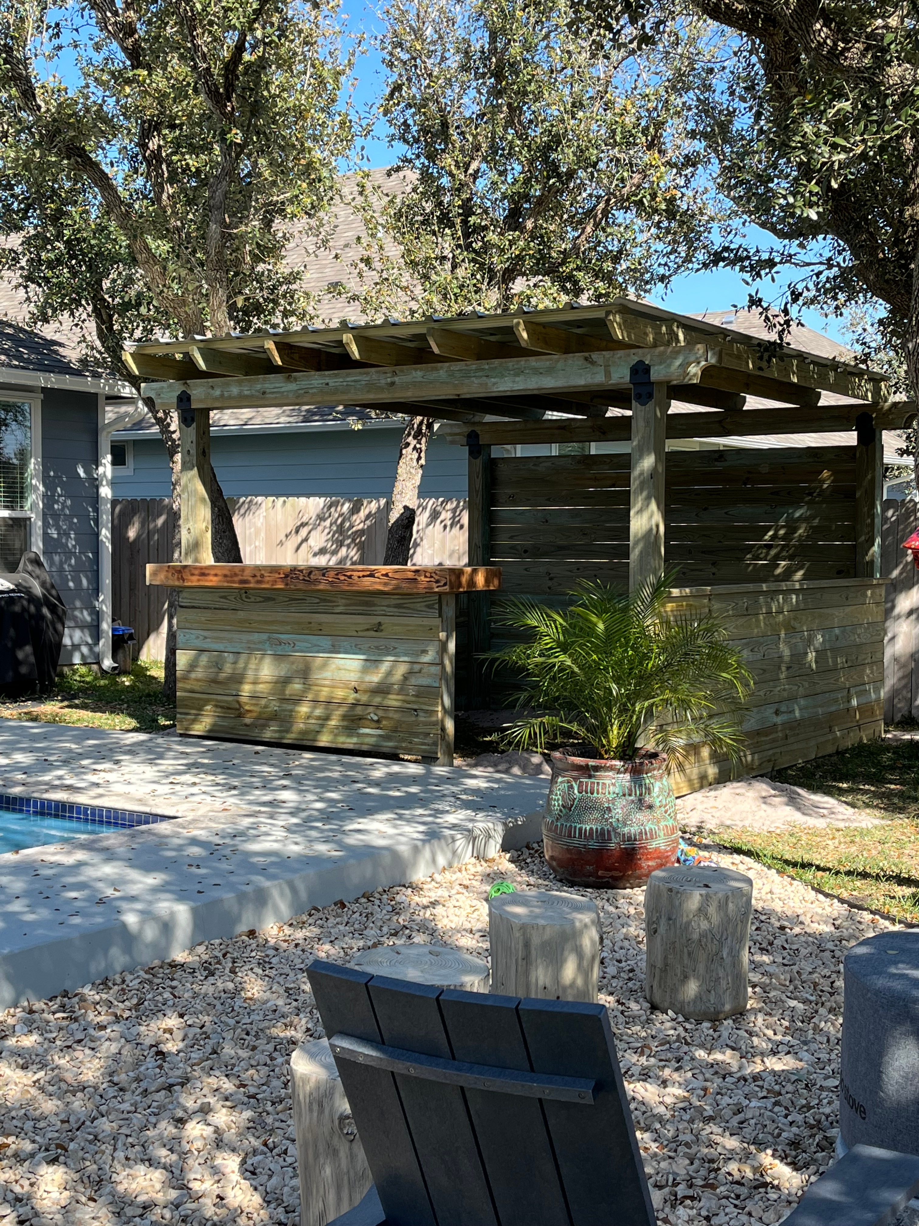 Pergola with Outdoor Kitchen